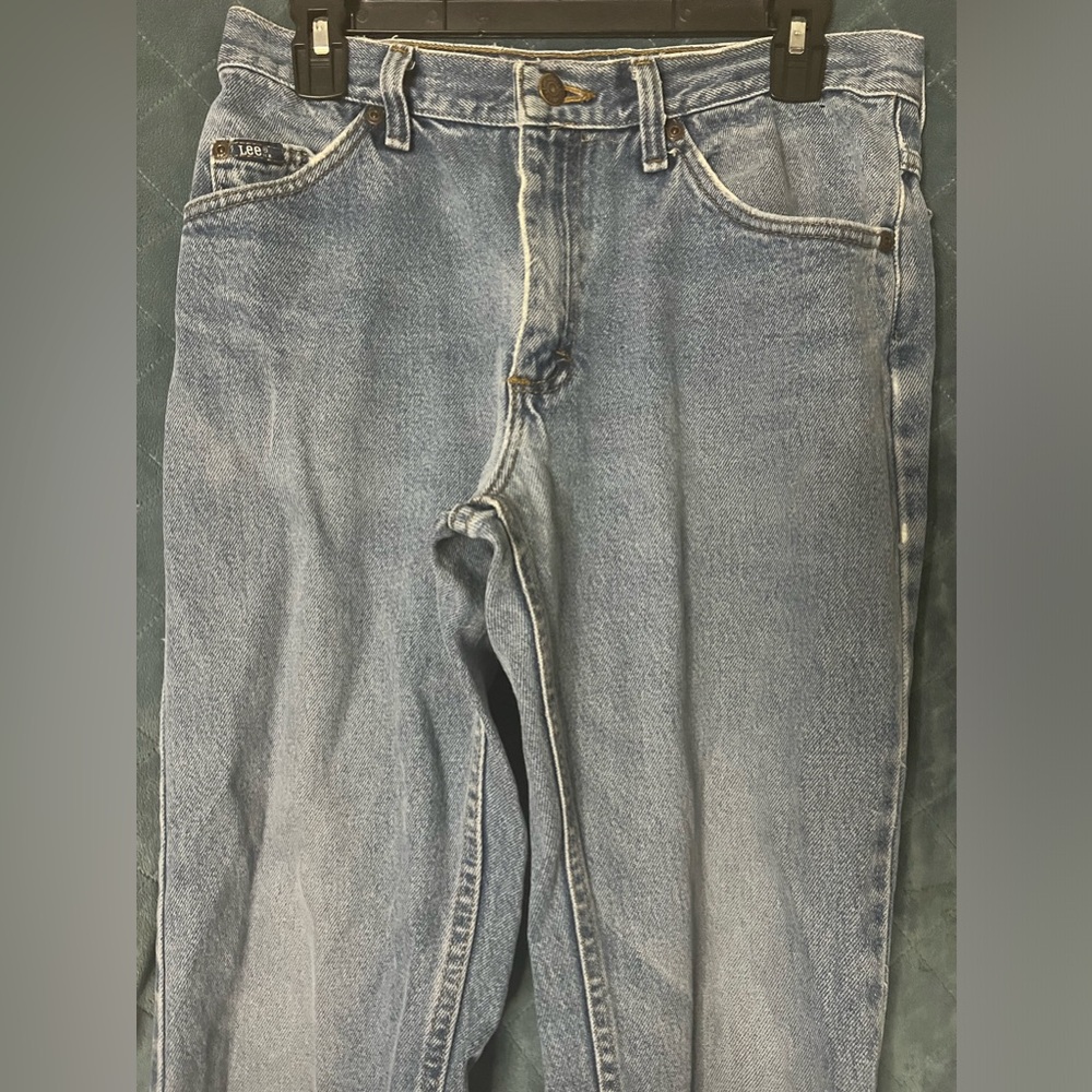 Women's Vintage Lee Mom Denim Jeans Straight Leg, High Waist Size 31X32 - Picture 4 of 11